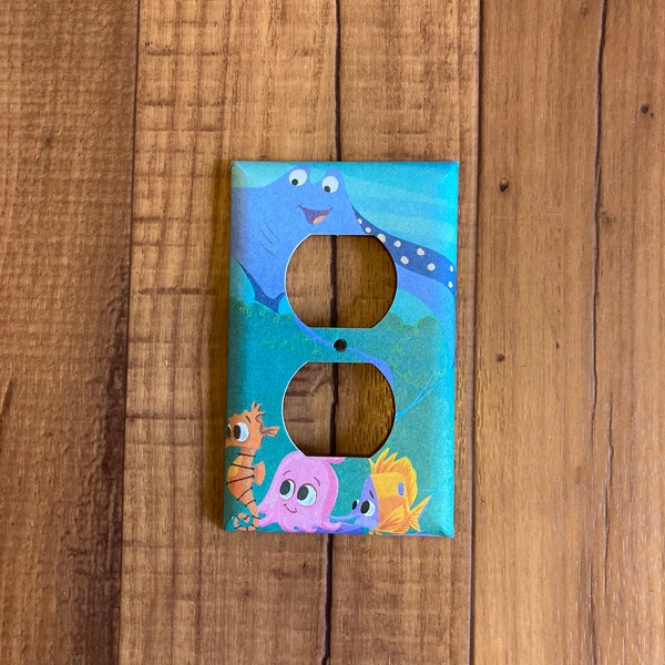 Finding Nemo Electrical Cover, Finding Nemo Decor, Finding Nemo Nursery, Ocean Decor, Ocean Nursery, Finding Nemo Baby Shower, Gift
