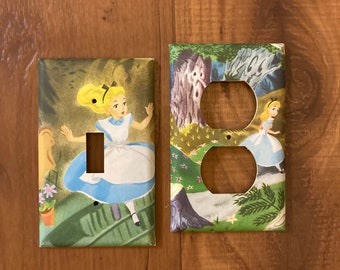 Alice in Wonderland Light Switch and Electrical Cover, Alice in Wonderland Decor, ALI14