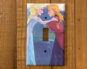 Frozen Anna and Elsa Switchplate, Elsa and Anna Decor, Frozen Decor, Frozen Gift, Nursery, Baby Shower Gift, Elsa Decor, Anna Decor