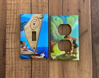 Moana Light Switch and Electrical Outlet Covers, Moana and Chief Tui, Moana Decoration, Decor, Moana Gift, Bedroom Decor, Baby Shower