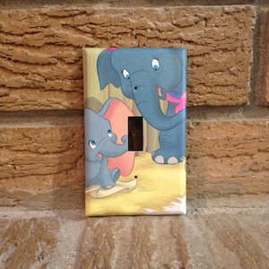 Dumbo and Jumbo Light Switch Cover, Dumbo Decor, Dumbo Nursery, Dumbo Story, Baby Dumbo, Dumbo Baby Shower, Dumbo Decoration, DUM3