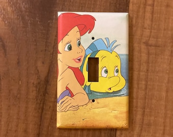 Little Mermaid Ariel and Flounder Light Switch Cover, LM14