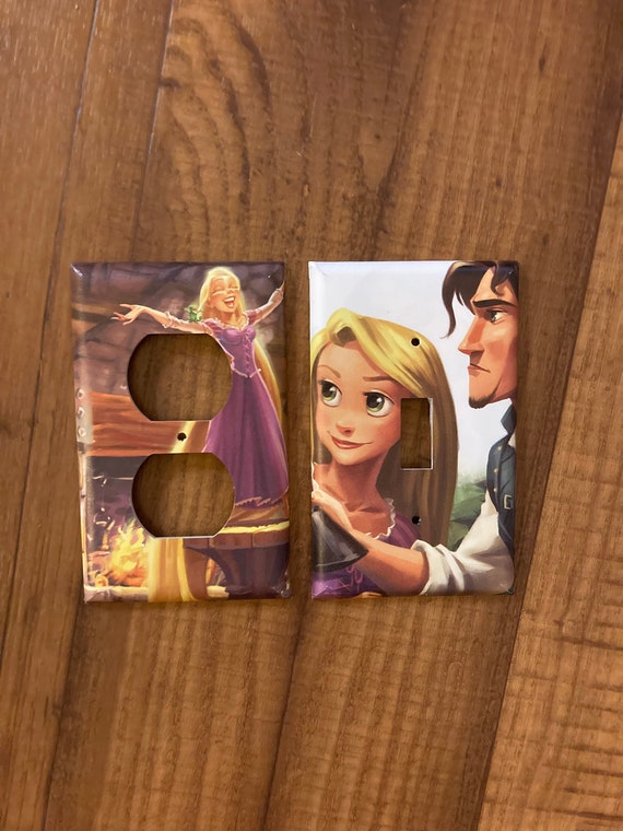 Rapunzel Electrical Outlet and Light Switch Cover Tangled, Tangled Nursery,  Tangled Decoration, TAN4 