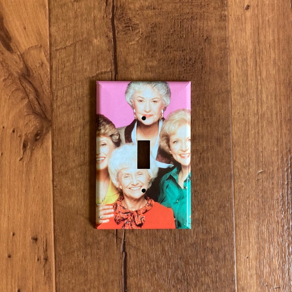 Golden Girls Light Switch Cover, Rose, Blanche, Dorothy, and Sophia