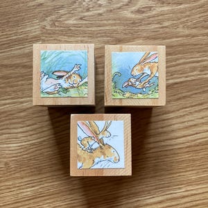 Guess How Much I Love You Upcycled Wooden Blocks, Set of Three
