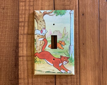 Aristocats Light Switch Cover, Thomas O'Malley, Marie and Toulouse, Cat5