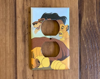 Unique Lion King Electrical Outlet Cover, Simba and Mufasa, LK16