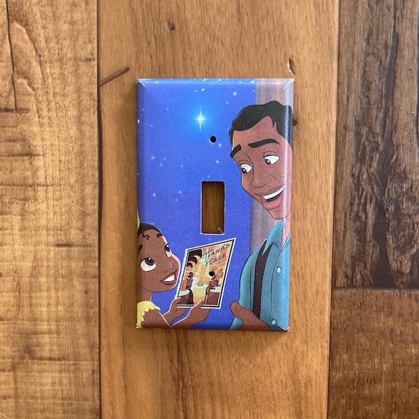 Princess and the Frog Light Switch Cover, Tiana and Father, FP7