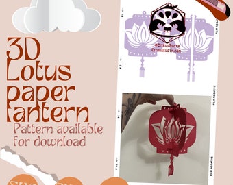 Lotus paper lantern 80lb or plain card stock