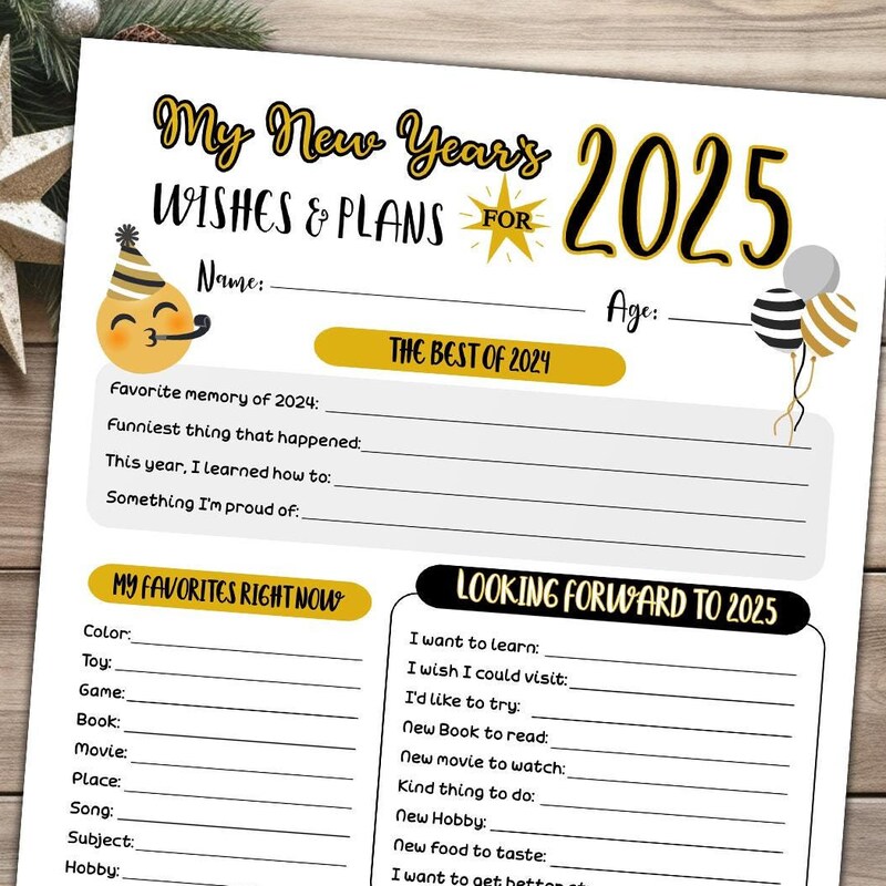 Kids 2025 Resolutions Etsy