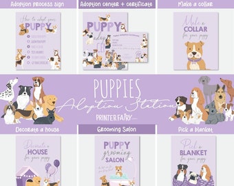 Puppy Adoption Party Games, Signs, Decor (Instant Download)