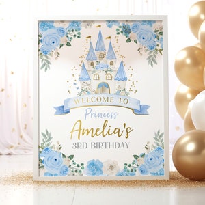 Princess Welcome Sign, Royal Birthday Party Decor, Fairytale Birthday ...
