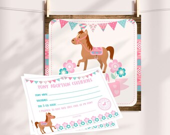 Pony Birthday Party, Horse Birthday Party, Horse Party Decorations, Cowgirl Birthday Party, Cowgirl Decor, Pony signs, Instant download