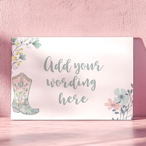 Floral Horse Birthday Food Tents, EDITABLE, Pony Birthday, Cowgirl Party, Horse Birthday Party Invitation, Instant Download