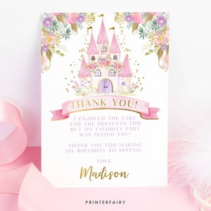 Prinses Bedankkaarten, BEWERKBAAR, Koninklijk verjaardagsfeestje, Prinses Bedankbriefje, Prinses Partij, BEWERK JEZELF Digitaal, Instant Download