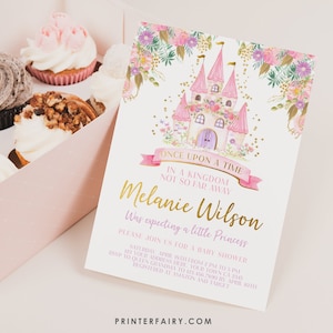 Princess Baby Shower Invitation, EDITABLE, Royal Baby Shower, Girl Baby Shower Invitation, EDIT YOURSELF Digital, Instant Download