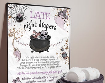 Late Night Diapers Little Boo Baby Shower Game Halloween Baby Brewing Activities Baby Shower Printable Spooky Baby Sprinkle Instant Download