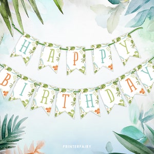 Dinosaur Banner, EDITABLE, Dinosaur Birthday Party, Dinosaur Birthday Decorations, Create your own banner, INSTANT DOWNLOAD