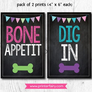 Pet Adoption Food Cards, Puppy adoption party, Table cards, Pet Adoption Party, Digital files, Instant download image 1