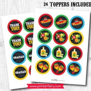 FIESTA Cake Topper, Fiesta Baby Shower Decorations, Fiesta Decorations, Printable INSTANT DOWNLOAD