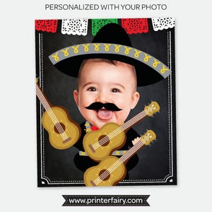Pin the Guitar on the Mariachi Game, Fiesta 1st Birthday, Mexican Birthday Party, Cinco de Mayo Game, Personalized Digital Poster