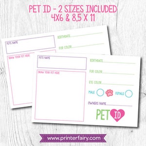 Pet Groomers, Pet Id, Name tags, Pack of 3 printables, Digital files, Instant download image 2