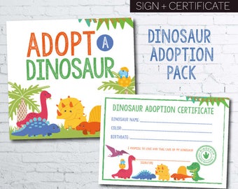 Adopt a dinosaur, Dinosaur Birthday Party, Prehistoric Birthday Party, Dinosaur Party Sign, Pet adoption party, Instant download