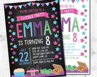 Pajama Party Invite Etsy