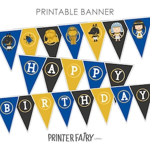 Egypt Birthday Banner, Egyptian Birthday Party, Adventure Birthday Party, Printable Banner, Instant Download