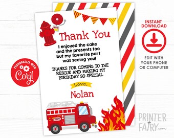 Appreciation Fire Woman FireMen Thank you Men Stars Woman Flip card First Responder Fire Fighter Card