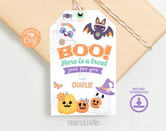 Halloween Pool Party Merci Tags, Editable, Halloween Party Birthday Favor Tags, Pool Party Favor Tags, Halloween Favors, Téléchargement instantané