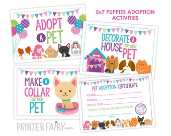 Puppy Adoption Basic Pack, Puppy Adoption Party, Dog Birthday, Puppy Pawty Activities, Printable Games, INSTANT DOWNLOAD