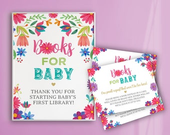 Fiesta Books For Baby, Baby Shower Games, Mexican Floral Fiesta Baby Sprinkle Activities, Mexican Baby Shower Decorations, Instant Download