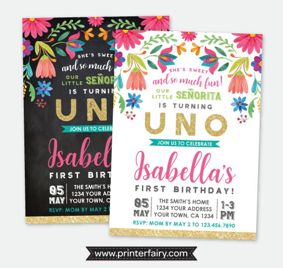 fiesta first birthday invitation cinco de mayo first birthday party