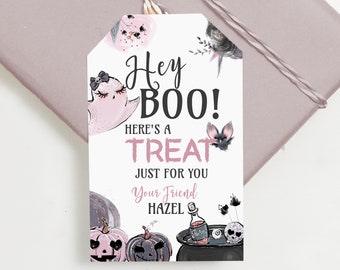 Halloween Gift Tags EDITABLE Template Treat Bag Halloween Label Ghost Tag Halloween Decor Pumpkin Tags Spooktacular Instant Download