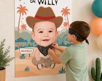 Personalized Pin the Bandana Party Game (Digital Printable)