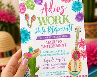 Retirement Fiesta Invitation, Editable Farewell Party Invite (Digital)