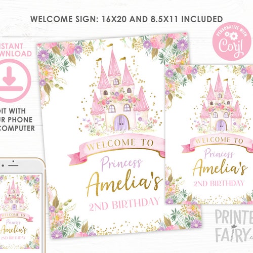 Personalised Mini Flower Pink Princess Castle Party Pink White Box Birthday Bag Personalised Mini Flower Pink Princess Castle Party Pink White Box Birthday Bag
