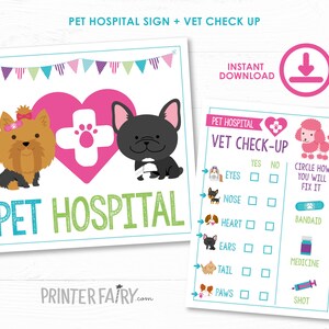 Pet Adoption Party, Pet Hospital, Puppy adoption party, Digital files, 2 prints, Instant download image 1