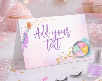 Spa-feesttenten, plaatskaarten, bewerkbare sjabloon, INSTANT DOWNLOAD