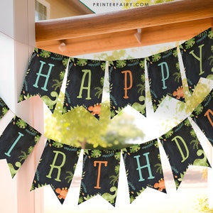 Dinosaur Banner, EDITABLE, Dinosaur Birthday Party, Dinosaur Birthday Decorations, Create your own banner, INSTANT DOWNLOAD