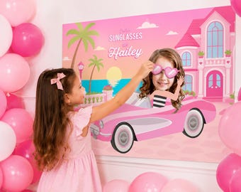 Custom Pin the Sunglasses Game Poster, Printable Download