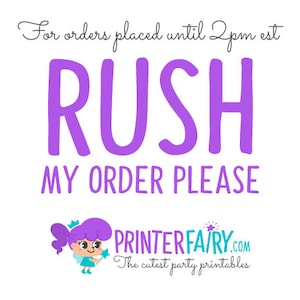RUSH FEE, Receive your personalized invitation the same day