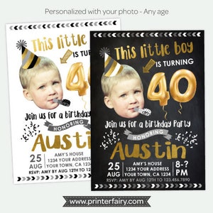Adult Birthday Invitation for men, Funny Birthday Invitation with photo, 30, 40, 50 Birthday Invitation, Any age Personalized DIGITAL Invite