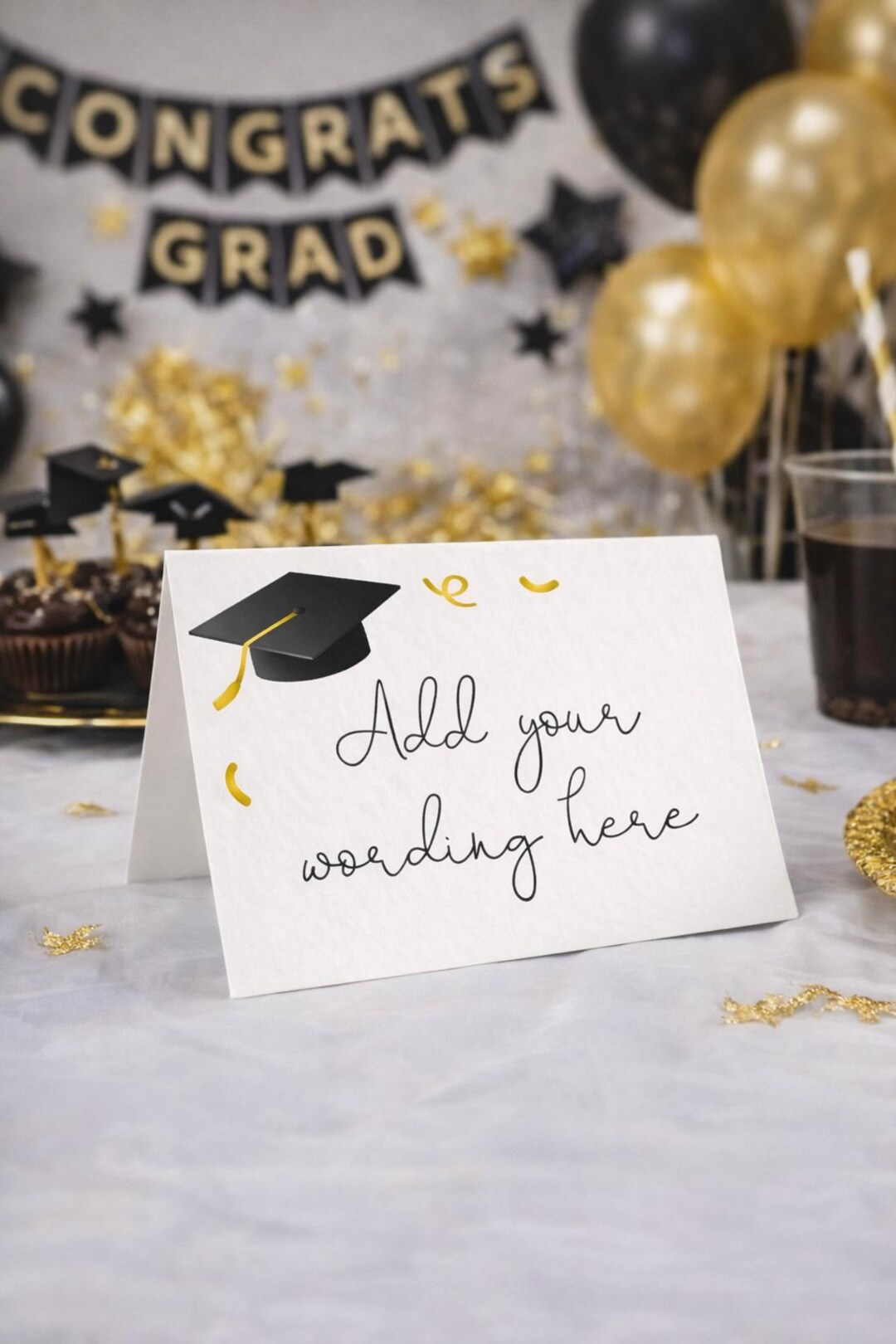 Poor Graduation Place Graduation Place Cards Editable Template, Food Table Cards, Instant ...