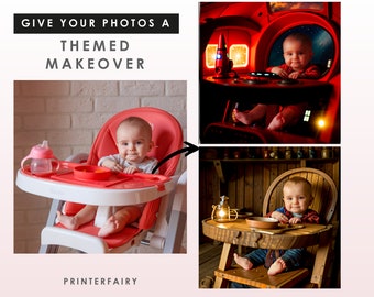 Custom Photo Gifts, Baby & Kids Photo Makeover, Custom Poster Design, Themed Photo, Custom Portrait, Photorealistic Art, ANY THEME