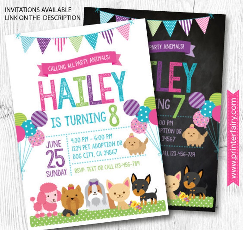 Pet Adoption Food Cards, Puppy adoption party, Table cards, Pet Adoption Party, Digital files, Instant download image 2