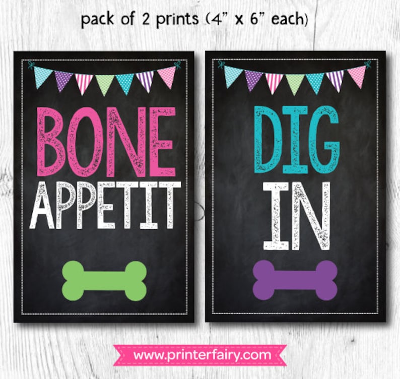 Pet Adoption Food Cards, Puppy adoption party, Table cards, Pet Adoption Party, Digital files, Instant download image 1
