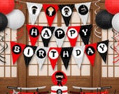 Ninja Birthday Banner, Karate Party Decorations (Printable Banner)