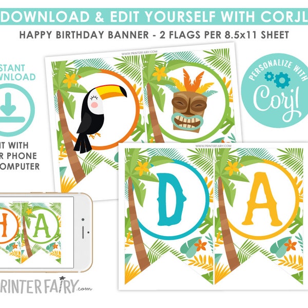 Luau Happy Birthday - Etsy